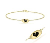 Heart with Enamel Bracelet BRS-265-GP